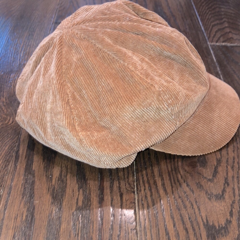 Vintage Liz Claiborne brown corduroy paperboy hat - Picture 2 of 5